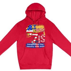 Donald Trump Inauguration Day 2025 47th President Usa Flag Premium Pullover Hoodie