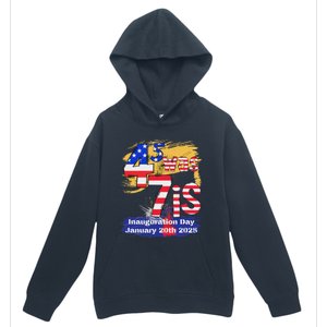 Donald Trump Inauguration Day 2025 47th President Usa Flag Urban Pullover Hoodie