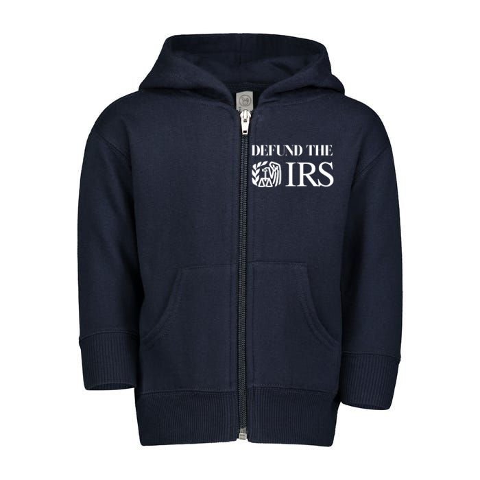 Defund The IRS Toddler Zip Fleece Hoodie