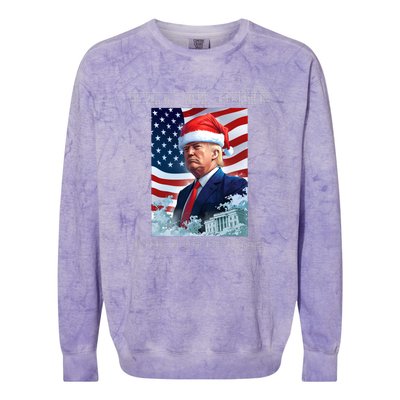 Donald Trump Ill Be Home For Christmas Inauguration Colorblast Crewneck Sweatshirt