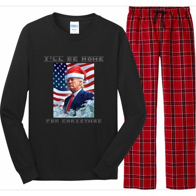 Donald Trump Ill Be Home For Christmas Inauguration Long Sleeve Pajama Set