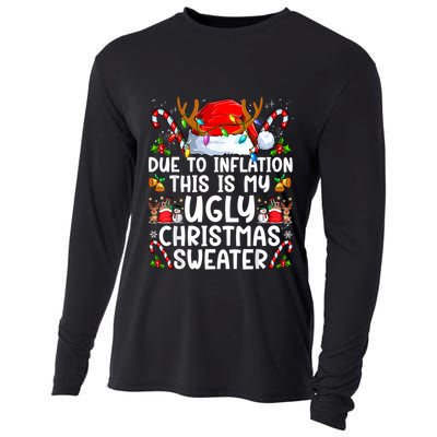 Due To Inflation This Is My Ugly Sweater Family Christmas Cooling Performance Long Sleeve Crew