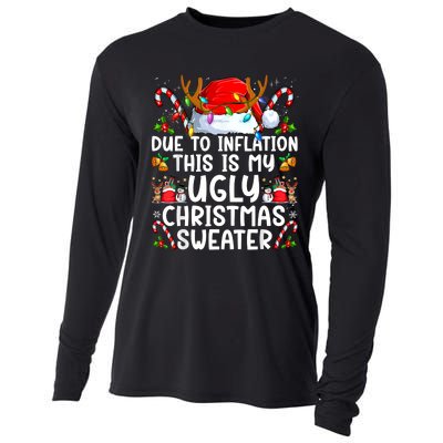 Due To Inflation This Is My Ugly Sweater Family Christmas Cooling Performance Long Sleeve Crew