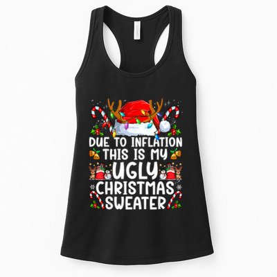 Due To Inflation This Is My Ugly Sweater Family Christmas Womens Tank Top