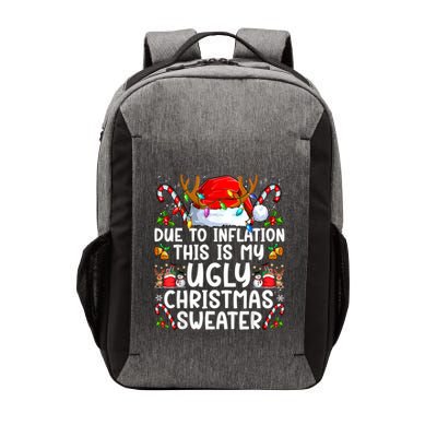 Due To Inflation This Is My Ugly Sweater Family Christmas Vector Backpack