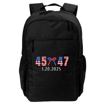 Donald Trump Inauguration Day 2025 45 47 American Flag Bow Backpack