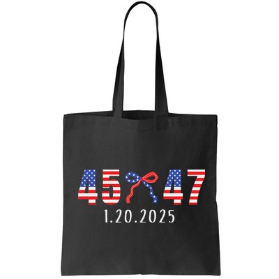 Donald Trump Inauguration Day 2025 45 47 American Flag Bow Bag