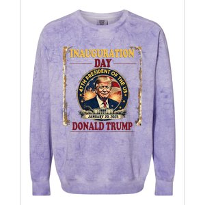 Donald Trump Inauguration Day January 20 2025 Colorblast Crewneck Sweatshirt