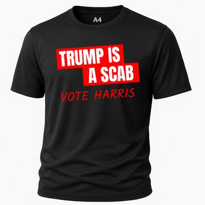 Donald Trump Is A Scab Vote Harris Cooling Performance Crew T-Shirt