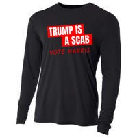 Donald Trump Is A Scab Vote Harris Cooling Performance Long Sleeve Crew