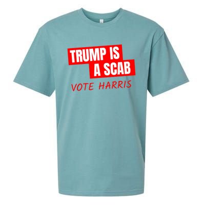 Donald Trump Is A Scab Vote Harris Sueded Cloud Jersey T-Shirt