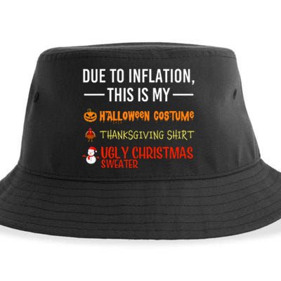 Due To Inflation This Is My Halloween Thanksgiving Christmas Sustainable Bucket Hat