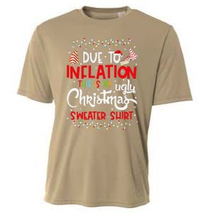 Due To Inflation This Is My Ugly Sweater Christmas Funny Cooling Performance Crew T-Shirt