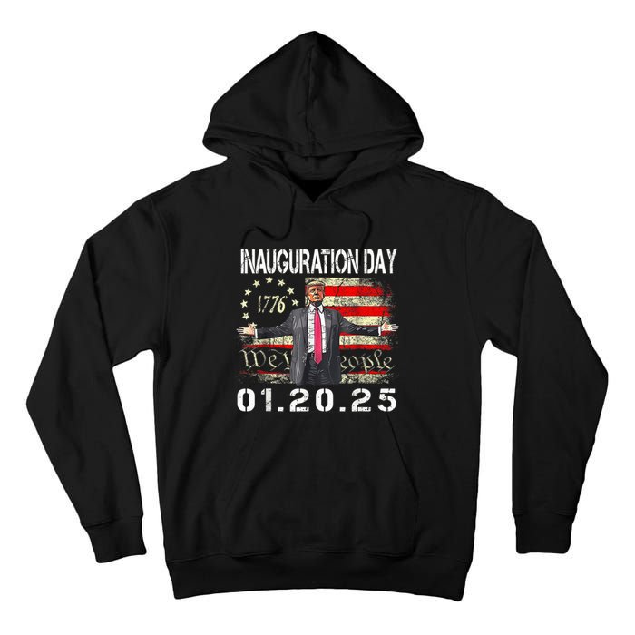 Donald Trump Inauguration Day 2025 47th President Usa Flag Tall Hoodie