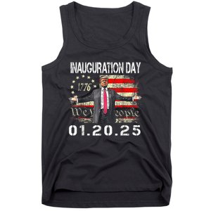 Donald Trump Inauguration Day 2025 47th President Usa Flag Tank Top