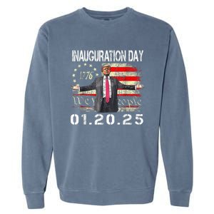 Donald Trump Inauguration Day 2025 47th President Usa Flag Garment-Dyed Sweatshirt