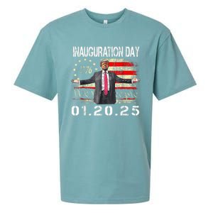 Donald Trump Inauguration Day 2025 47th President Usa Flag Sueded Cloud Jersey T-Shirt