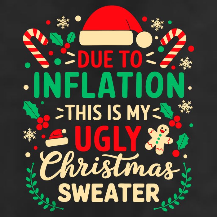 Due To Inflation This Is My Ugly Sweater Xmas Microfiber Hand Towel