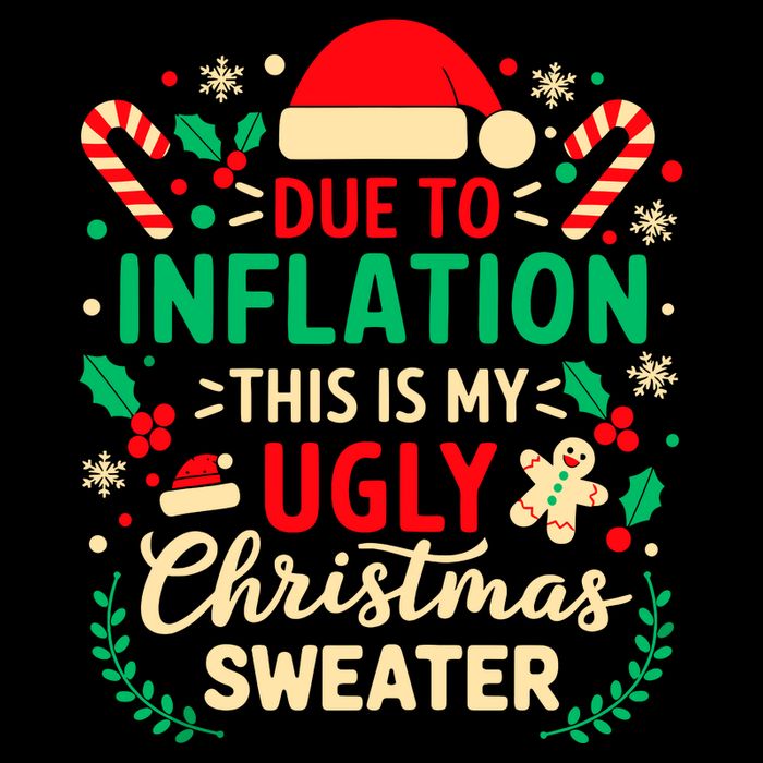 Due To Inflation This Is My Ugly Sweater Xmas Wool Snapback Cap