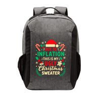 Due To Inflation This Is My Ugly Sweater Xmas Vector Backpack