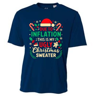 Due To Inflation This Is My Ugly Sweater Xmas Cooling Performance Crew T-Shirt