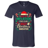 Due To Inflation This Is My Ugly Sweater Xmas V-Neck T-Shirt