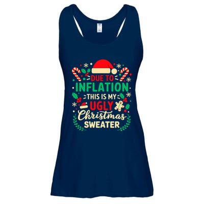 Due To Inflation This Is My Ugly Sweater Xmas Ladies Essential Flowy Tank