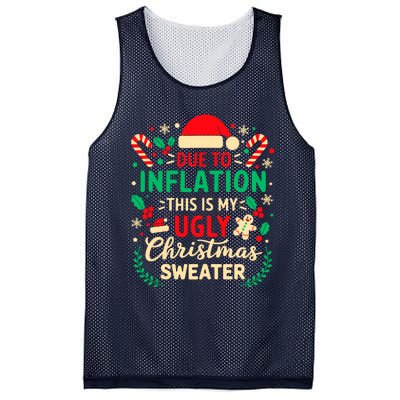 Due To Inflation This Is My Ugly Sweater Xmas Mesh Reversible Basketball Jersey Tank