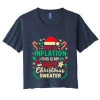 Due To Inflation This Is My Ugly Sweater Xmas Crop Top