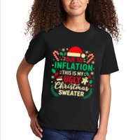 Due To Inflation This Is My Ugly Sweater Xmas Kids T-Shirt
