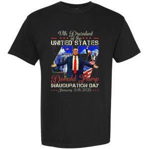 Donald Trump Inauguration Day 2025 47th President Usa Flag Garment-Dyed Heavyweight T-Shirt