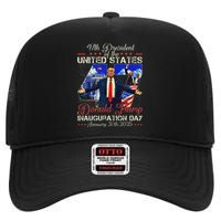 Donald Trump Inauguration Day 2025 47th President Usa Flag High Crown Mesh Back Trucker Hat