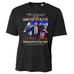 Donald Trump Inauguration Day 2025 47th President Usa Flag Cooling Performance Crew T-Shirt