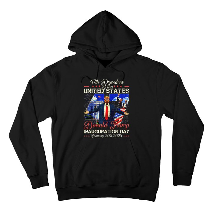 Donald Trump Inauguration Day 2025 47th President Usa Flag Hoodie