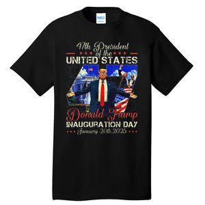 Donald Trump Inauguration Day 2025 47th President Usa Flag Tall T-Shirt