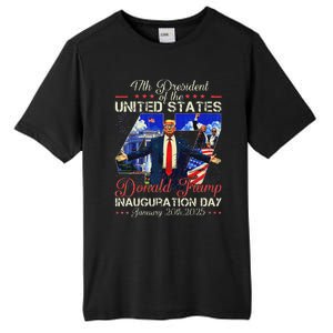 Donald Trump Inauguration Day 2025 47th President Usa Flag Tall Fusion ChromaSoft Performance T-Shirt