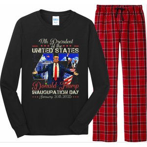 Donald Trump Inauguration Day 2025 47th President Usa Flag Long Sleeve Pajama Set