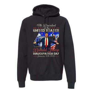 Donald Trump Inauguration Day 2025 47th President Usa Flag Premium Hoodie