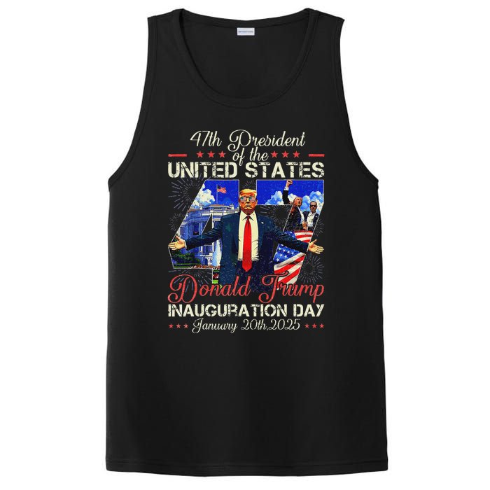 Donald Trump Inauguration Day 2025 47th President Usa Flag PosiCharge Competitor Tank