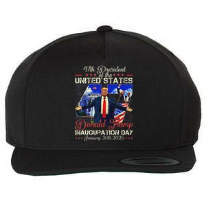 Donald Trump Inauguration Day 2025 47th President Usa Flag Wool Snapback Cap