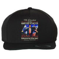 Donald Trump Inauguration Day 2025 47th President Usa Flag Wool Snapback Cap