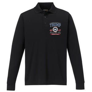 Donald Trump Inauguration Day Jan 2025 45th 47th President Performance Long Sleeve Polo