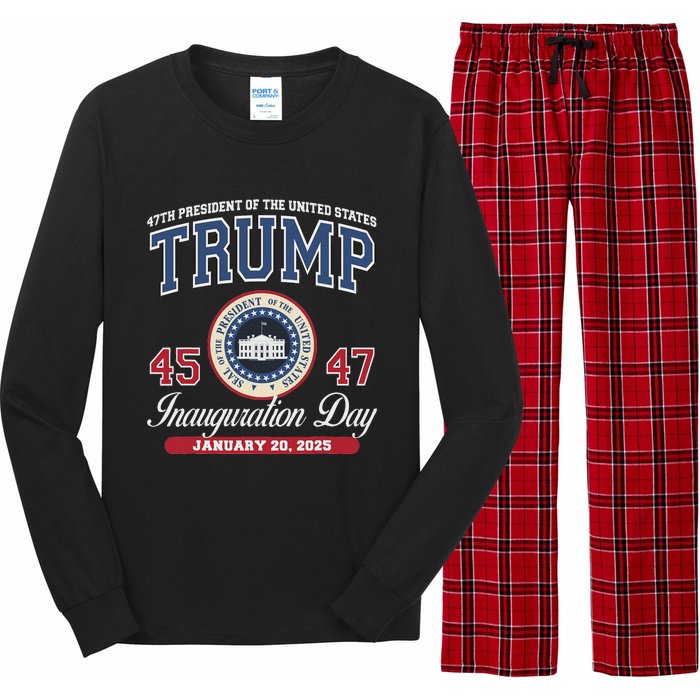 Donald Trump Inauguration Day Jan 2025 45th 47th President Long Sleeve Pajama Set