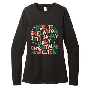 Due To Inflation This Is My Ugly Christmas Sweaters Womens CVC Long Sleeve Shirt