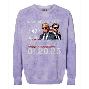 Donald Trump Inauguration Day 2025 47th President Usa Flag Colorblast Crewneck Sweatshirt