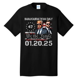 Donald Trump Inauguration Day 2025 47th President Usa Flag Tall T-Shirt