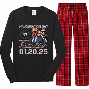 Donald Trump Inauguration Day 2025 47th President Usa Flag Long Sleeve Pajama Set