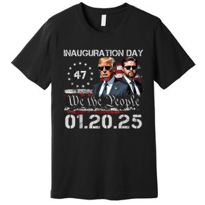 Donald Trump Inauguration Day 2025 47th President Usa Flag Premium T-Shirt