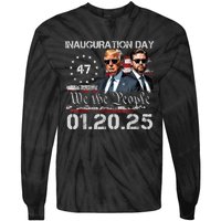 Donald Trump Inauguration Day 2025 47th President Usa Flag Tie-Dye Long Sleeve Shirt