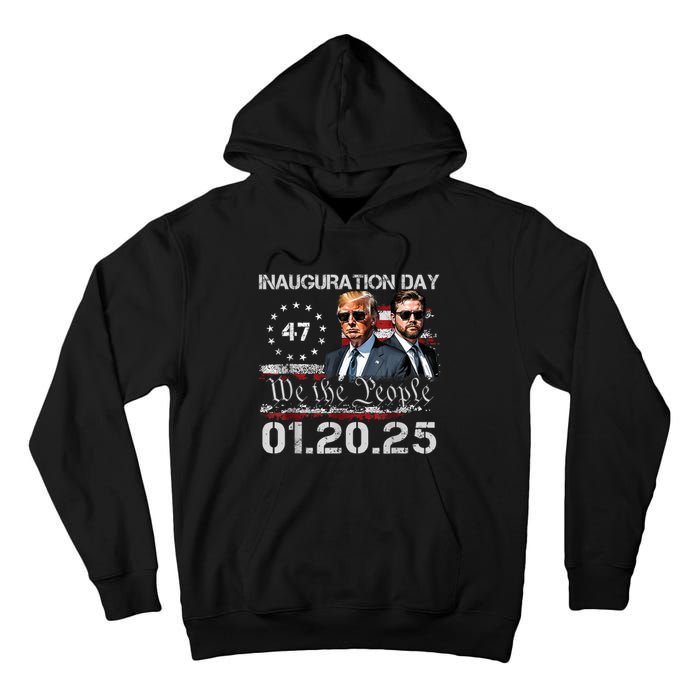 Donald Trump Inauguration Day 2025 47th President Usa Flag Tall Hoodie